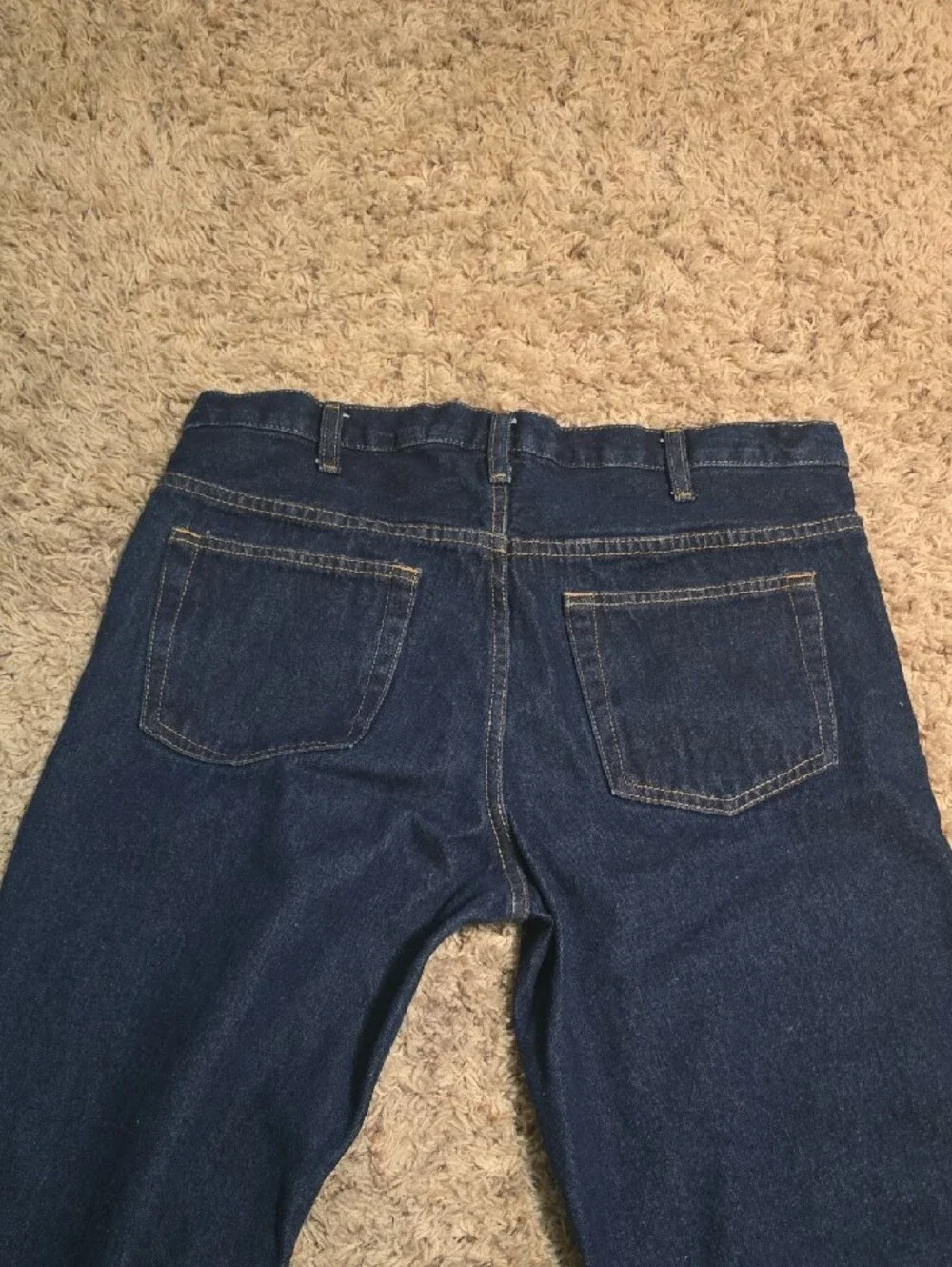 Men's Straight Fit Dark Blue Jeans - Classic Denim